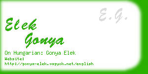 elek gonya business card